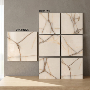 Foshan Crema 800x800mm Glazed Porcelain Marble Effect Tiles Contemporary Floor Collection - Product Image 6