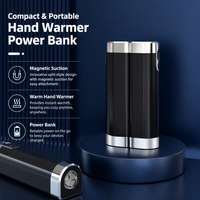 Lampe torche chauffe-mains personnalisée OEM avec logo, rechargeable 8000 mAh, batterie externe LED, 3 niveaux de température, cadeau d'hiver pour l'extérieur