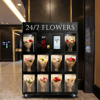 Distributeur automatique de fleurs intelligent AIT OEM/ODM avec refroidissement par compresseur, écran tactile 22 pouces, surveillance automatique du stock et connectivité cloud