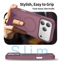 Coque hybride de luxe Cherry avec béquille pour iPhone 18 17 Pro Max, toucher soyeux, antichoc, vente en gros, étui magnétique personnalisé pour téléphone portable