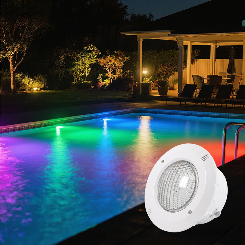 Embedded Underwater PC Swimming Pool Landscape Pool Lights Remote Control RGB LED Spotlight IP68 Rated Dimmable 1-Year Warranty