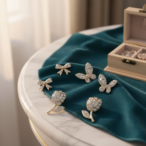 Affascinante Set di gioielli in due pezzi tra cui spille alla moda per un Look alla moda - Product Image 3