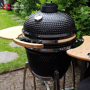 Parrilla de cerámica multifuncional personalizada Lar <span class=keywords><strong>Kamado</strong></span> para acampar hornos incorporados para barbacoa al aire libre - Product Image 3