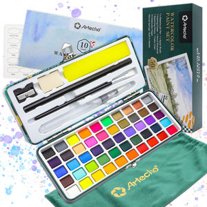 Artecho 50C Juego de pintura de acuarela Juego de acuarela de viaje con caja de hojalata Ideal para aficionados a los aficionados, amantes de la Pintura y Artistas - Product Image 3