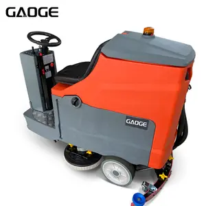 Gaoge F860 sikat ganda industri ubin kemudi mesin cuci lantai 860mm 125L/135L Medium naik pada penggosok lantai dengan CE