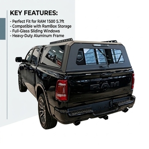 Cubierta Rígida Impermeable de Aleación de Aluminio 4x4 para Camioneta Dodge 2025 RAM 1500 5.7ft con Rambox - Product Image 5