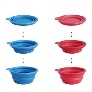 Custom Foldable Cat Carriers Travel Products Food Water Bowl Collapsible <b>Silicone</b> Pet Dog Bowls - Product Image 1