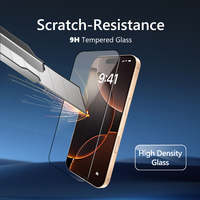 Nuglas Pack 10-en-1 Nouveau Protecteur d'écran en verre trempé 9H anti-rayures et antichoc à couverture intégrale 3D pour iPhone 18 Pro Max 17 16 15