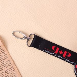 Lanière personnalisée en polyester souple avec boucle de sécurité promotionnelle, impression dorée sur mesure du logo - Product Image 3