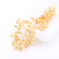 Perles de verre à facettes pour la fabrication de bijoux perles de cristal plaquées pour bricolage femmes collier Bracelet accessoires
