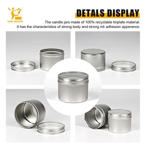 Ventana de papel de aluminio galvanizado de 4 oz, <span class=keywords><strong>Cubo</strong></span> de Rubik de <span class=keywords><strong>Metal</strong></span>, latas de velas vacías, tapas para velas de burbujas de San Valentín, flores de bálsamo labial - Product Image 2