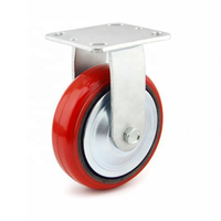 Roulettes de chariot à roulement lourd industriel TZBOT avec roulette de bande de roulement en polyuréthane PU TZ4060UC