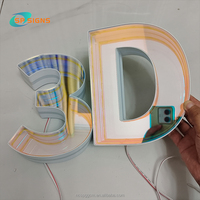 SPSIGN personnalisé mille couches miroir infini miroir signe LED rvb néon lumière éclairer lettre lettres en métal pour mur boutique signe