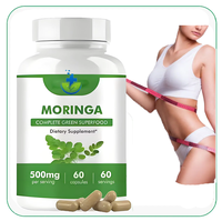 Complément Énergétique Probiotique à Base d'Extrait de Feuilles de Moringa Marque Blanche – Capsules de Moringa et Thé Vert Pur Naturel en Gros
