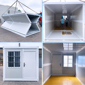 Casa Contenedor <span class=keywords><strong>Plegable</strong></span> Móvil Portátil de <span class=keywords><strong>20</strong></span>/40 pies, Dos Habitaciones y un Salón, Casa <span class=keywords><strong>Plegable</strong></span> Prefabricada con Remolque - Product Image 2