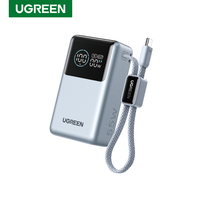 UGREEN 10000mAh 55W 2C1A Power Bank avec câble USB-C intégré Mini Portable Charge Rapide PD pour iPhone 17 16