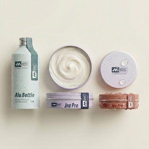 Eco-friendly Cosmetic Packaging Skincare Set Aluminum Bottle Metal Cream Jar Empty Skincare <b>Container</b> with Custom Logo - Product Image 1