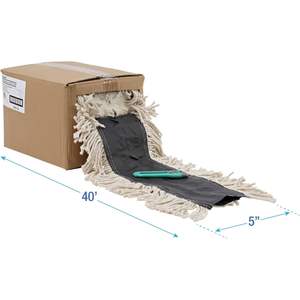 Boardwalk BWKFF40 Balai à poussière jetable en coton Flash Forty de 5 pouces, naturel - Product Image 3