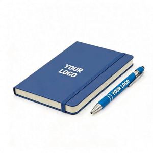 Personalized Hardcover A5 Pu Leather Logo Printed <b>Multiple</b> <b>Colors</b> Durable Portable Gift Notebook With <b>Pen</b> Loop - Product Image 1
