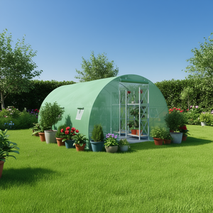 Invernadero de Malla de Polietileno con Estructura de Acero Galvanizado, Impermeable, para Jardín, 6x12 pies - Product Image 2