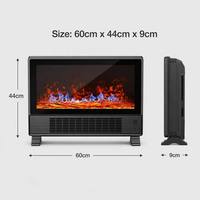 Cheminée électrique haut de gamme, chauffage par convection, chauffage rapide, portable, température réglable, télécommande, affichage LED