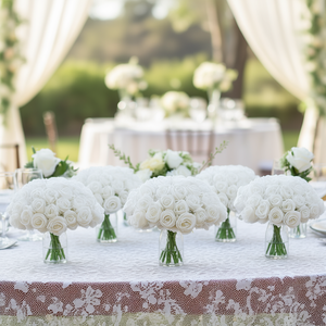 ดอกกุหลาบโฟมสีขาวประดิษฐ์ D0100X3B0T2 จำนวน 120 ชิ้น แบบคลาสสิก สำหรับตกแต่งงานแต่งงาน งานเลี้ยงฉลองสมรส งานปาร์ตี้ และตกแต่งบ้าน - Product Image 2