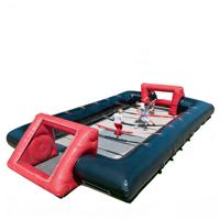 Terrain de Foosball Commercial Gonflable en PVC Écologique, Jeu de Football de Table Géant Interactif, Taille et Logo Personnalisables
