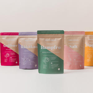 בית חרושת שקיות מזון ישיר מתכלה שקיות יחיד עבה רוכסן לעמוד על שקיות לחטיפים - Product Image 1