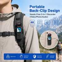 Mini caméra d'action 4K D1 avec objectif rotatif à 270 degrés, WiFi sans fil, caméra sportive portable, enregistreur vidéo extérieur