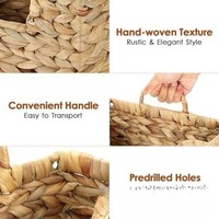 Porte-revues suspendu en herbe de gourde tressée, panier de rangement en rotin, organiseur de dossiers, décoration murale, panier décoratif suspendu