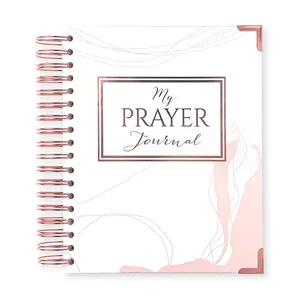 Hardcover Prayer Journal Bible Book Spiral Diary Daily Weekly Monthy Sublimation Manifestation Mindfulness Planner Notebook