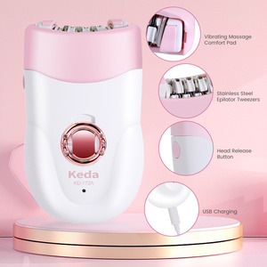Appareil d'épilation corporelle sans fil portable pour femmes KD-172A, rechargeable par USB, étanche IPX6, pour utilisation en voiture et en camping-car - Product Image 5