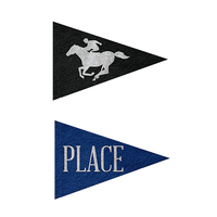Drapeau triangulaire personnalisé Aozhan en polyester pour l'extérieur, imprimé numériquement par sublimation, en feutre de lin, pour les camps
