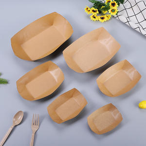 Assiette jetable en papier kraft en forme <span class=keywords><strong>de</strong></span> bateau <span class=keywords><strong>pour</strong></span> frites, nachos, hot-dogs, barbecue, pop-corn, mariages, pique-niques - Livraison gratuite - Product Image 3