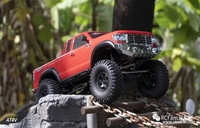 CROSSRC AT4V 1/10 RC Crawler 4WD avec essieux portiques, différentiel indépendant à blocage, boîte de vitesses à 2 rapports, châssis métallique, camion tout-terrain de qualité hobby