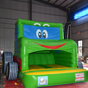 Château gonflable écologique en PVC sur le thème des Monster Truck avec toboggan intégré pour le plaisir - Product Image 5