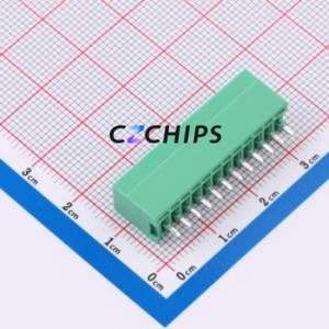 MX2EDGV-2.5-12P-GN01-Cu-A Plug-in Terminal Block Through hole,P=2.5mm Connector Board-to-Board / Socket Closed 1x12P 2.5mm Green - Product Image 2