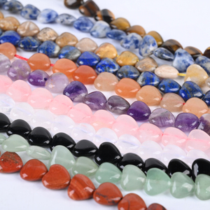 Vente en gros à bas prix de mini-perles en forme de cœur en cristal de quartz rose pour la fabrication de bijoux - Product Image 1