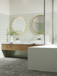 Azulejos de Mosaico al por Mayor, 300x300 mm, Verde Mezclado, Azulejos de Vidrio para Baño, Piscina, Mosaicos, Azulejos de Cerámica para Piscinas - Product Image 3