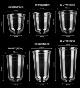 Ly nhựa PET dùng một lần tùy chỉnh, nắp trong suốt hình chữ U, dùng cho đồ uống lạnh mang đi, cà phê đá, nước chanh, trà sữa, vodka, sữa - Product Image 6