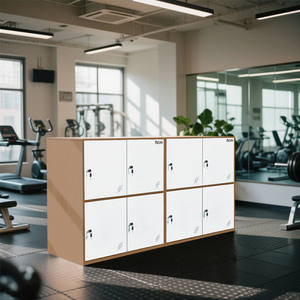Armario Metálico Moderno de 4 Puertas con Cerradura para Escuela, Hogar, Oficina, Garaje, Dormitorio, Gimnasio, Taller y Almacén - Product Image 4