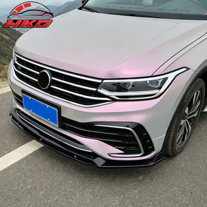 เหมาะสำหรับ VW Tiguan SE SEL R-Line 2022-2024 ชุดแต่งกันชนหน้าสไตล์ IKON สีดำเงา - Product Image 2