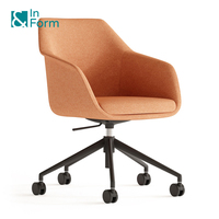 Fauteuil de réception confortable à assise moelleuse, base en métal robuste, support solide, mousse durcie à froid, chaises de bureau et de salle d'attente
