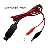 Cable Adaptador de Batería con Clip de Cocodrilo USB, Convertidor de 5v a 1.5v 3v 4.5v para Luces LED y Juguetes Eléctricos