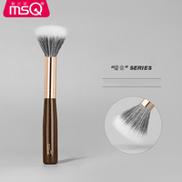 MSQ-Pinceau de maquillage écologique de luxe en poils de chèvre, manche en bois, marque privée