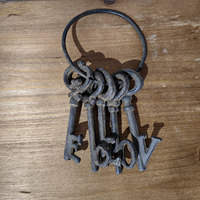 Oniya Vintage métal fonte squelette porte-clés Style Antique Pirate coffre au trésor clés ensemble ferme Art décor Halloween H