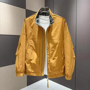 Chaqueta Vintage con Cuello Alto para Hombre, Estilo Informal, Nueva Tendencia de Primavera, Chaqueta a Cuadros con Parches, <span class=keywords><strong>Ropa</strong></span> Juvenil Masculina - Product Image 1