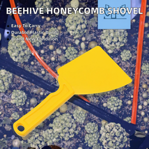 Shengxiangmei GLQ02 Nouvel Outil d'Apiculture : Pelle à Couvercle Ouvert en Plastique Jaune pour Nettoyage de Nids d'Abeilles et <span class=keywords><strong>Pollen</strong></span> - Product Image 2