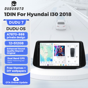 DUDUAUTO UIS7870 Radio de coche 2K UHD GPS de doble banda Multimedia Android Auto inalámbrico CarPlay 1DIN para Hyundai I30 2017 2018 - Product Image 5