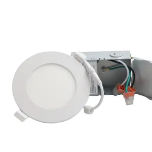 美国/加拿大免费送货4英寸9W 750毫米嵌入式发光二极管锅灯ETL 3CCT发光二极管筒灯，带接线盒